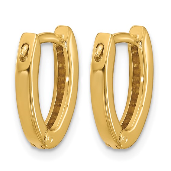 HERCO Gold Diamond Horseshoe Shape Hinged Earrings