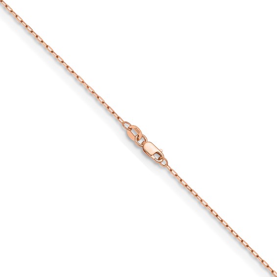 Herco Gold Solid Diamond-Cut Flat Oval Link Chain