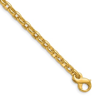 Herco 14K Polished 4.5mm Solid Oval Rolo 22 Inch Chain