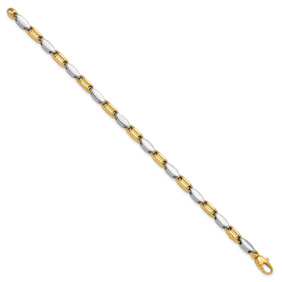 Herco 18K Two-tone Polished Fancy Link 8.25 inch Bracelet