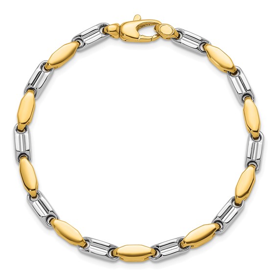 Herco 18K Two-tone Polished Fancy Link 8.25 inch Bracelet