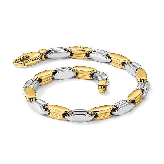 Herco 18K Two-tone Polished Fancy Link 8.25 inch Bracelet
