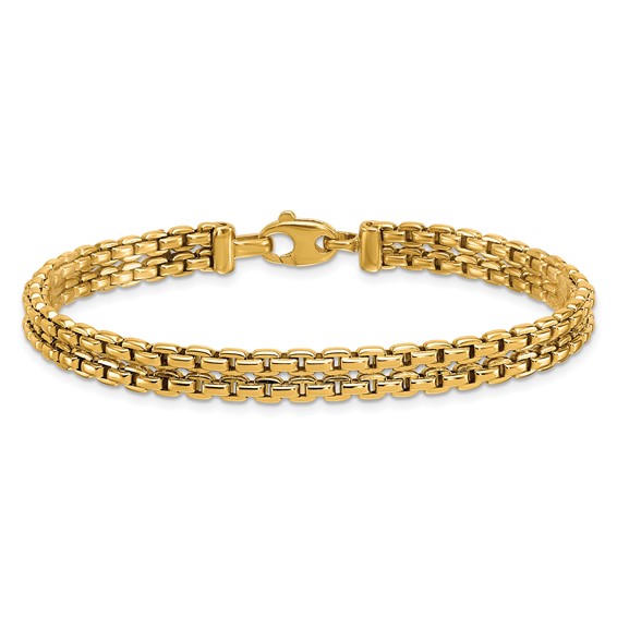 Herco 18K Polished Fancy 2-Strand Cable Link Bracelet