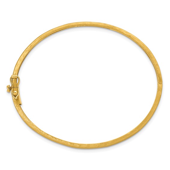 Herco 18K Satin & Textured Solid Hinged Bangles