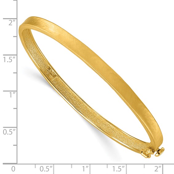 Herco 18K Satin & Textured Solid Hinged Bangles