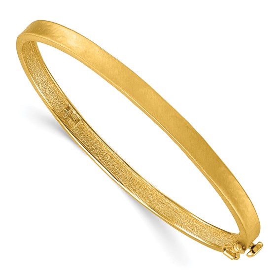 Herco 18K Satin & Textured Solid Hinged Bangles