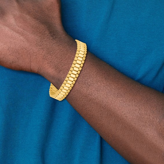 Herco 18K Polished and Satin Fancy Link Bracelet