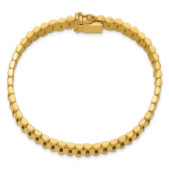 Herco 18K Polished and Satin Fancy Link Bracelet
