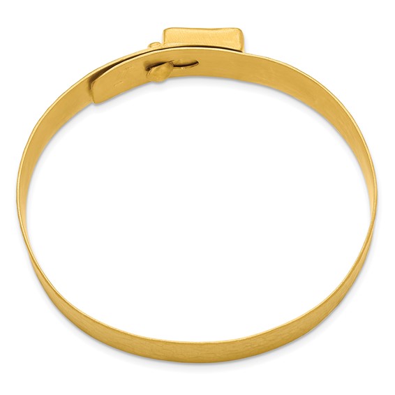 Herco 18K Solid Satin and Hammered Diamond Byzantine Coin Bangle