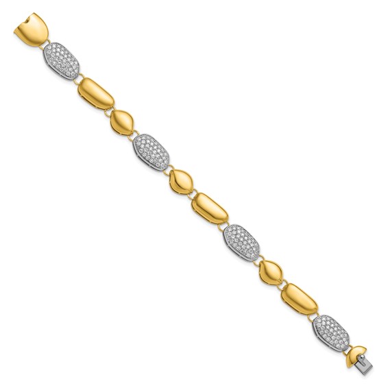 Herco 18K Two-tone Polished Diamond Fancy Bracelet