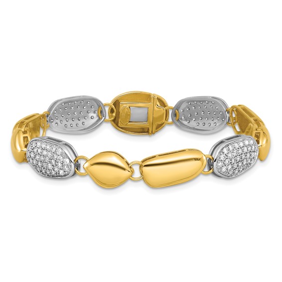 Herco 18K Two-tone Polished Diamond Fancy Bracelet