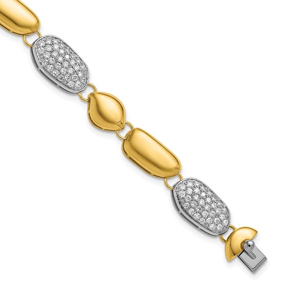 Herco 18K Two-tone Polished Diamond Fancy Bracelet