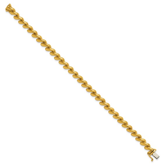Herco 18K Polished Fancy 6.0mm Link 7.5 Inch Bracelet