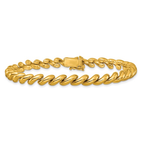Herco 18K Polished Fancy 6.0mm Link 7.5 Inch Bracelet