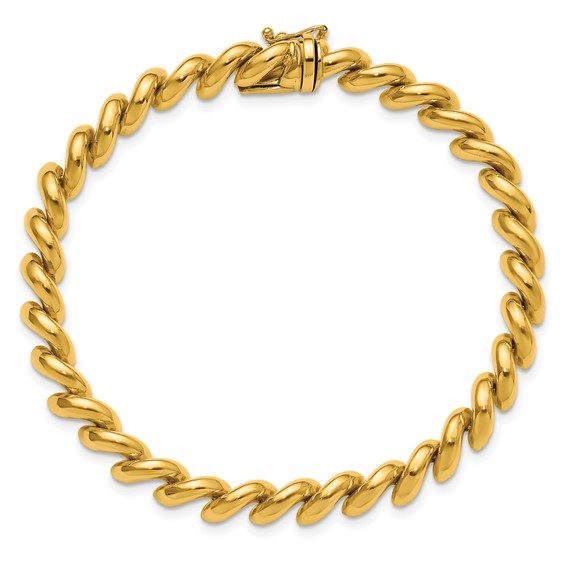 Herco 18K Polished Fancy 6.0mm Link 7.5 Inch Bracelet