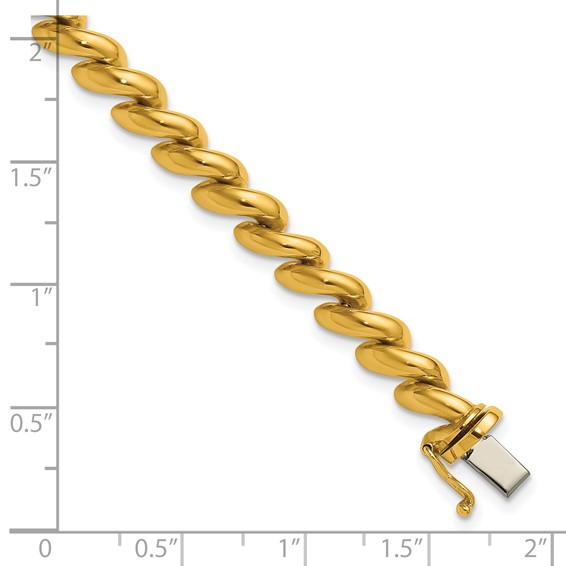 Herco 18K Polished Fancy 6.0mm Link 7.5 Inch Bracelet