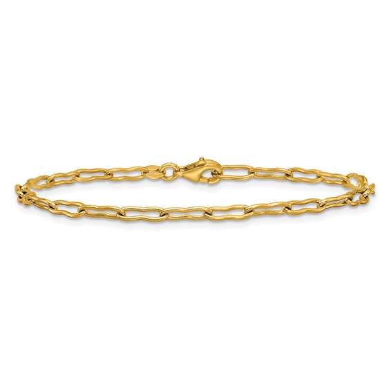 Herco 18K Polished Solid Fancy 3.0mm Link 7.25 Inch Bracelet