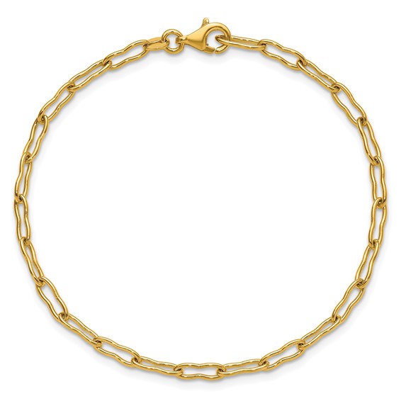 Herco 18K Polished Solid Fancy 3.0mm Link 7.25 Inch Bracelet
