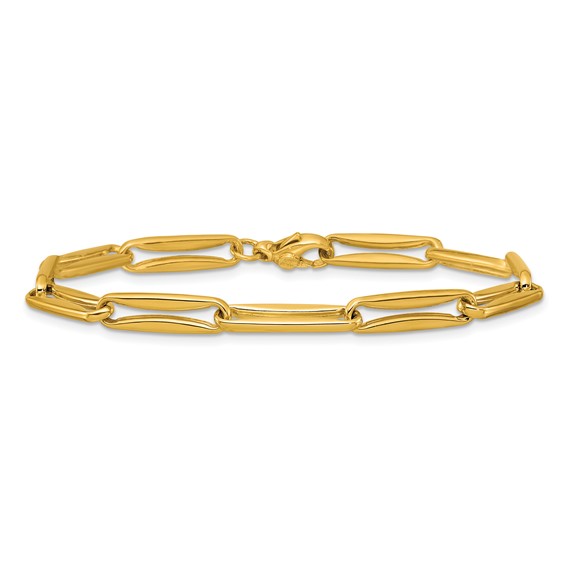 Herco 18K Polished 5.0mm Elongated Link 7.5 Inch Bracelet