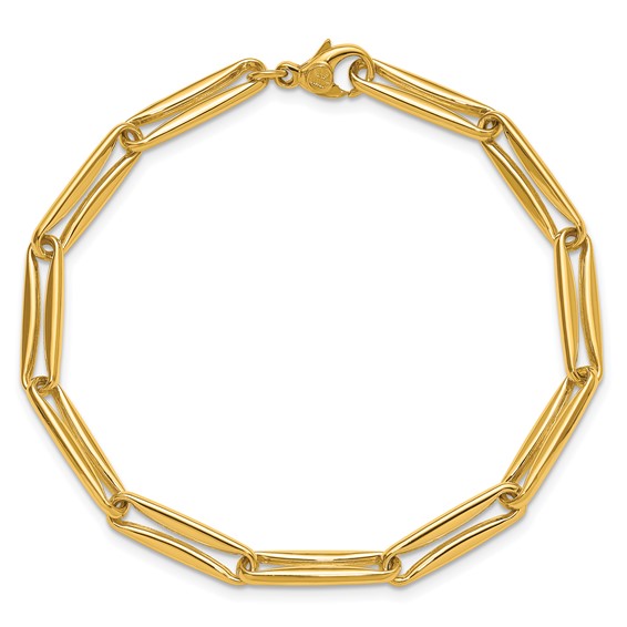 Herco 18K Polished 5.0mm Elongated Link 7.5 Inch Bracelet