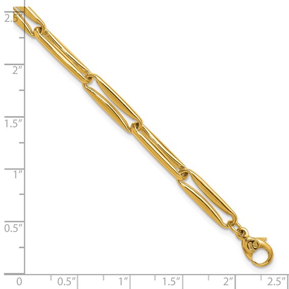 Herco 18K Polished 5.0mm Elongated Link 7.5 Inch Bracelet