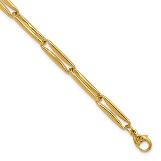 Herco 18K Polished 5.0mm Elongated Link 7.5 Inch Bracelet