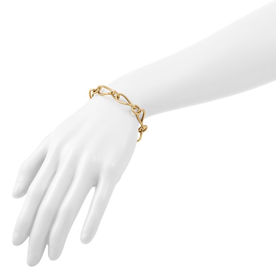 Herco 18K Polished Fancy Link Toggle 7.75 Inch Bracelet