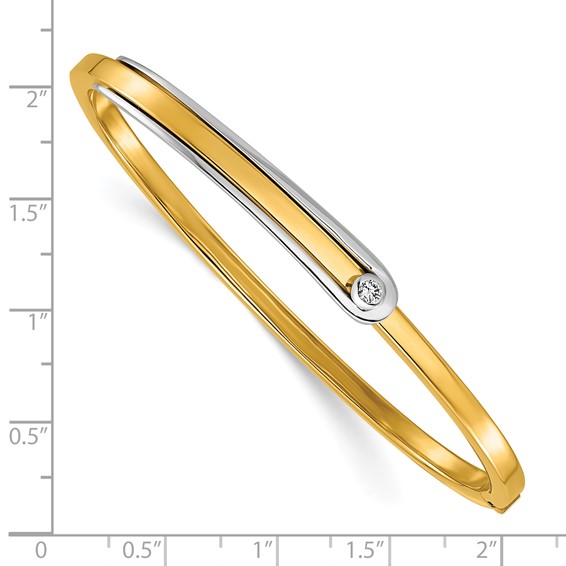 HERCO Gold Diamond Hinged Bangles