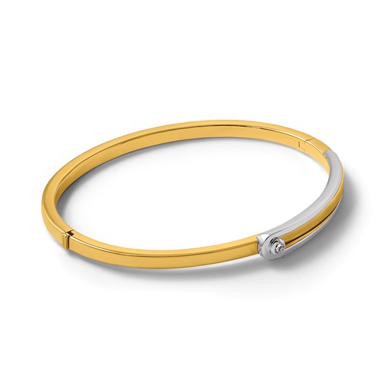 HERCO Gold Diamond Hinged Bangles