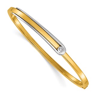 HERCO Gold Diamond Hinged Bangles