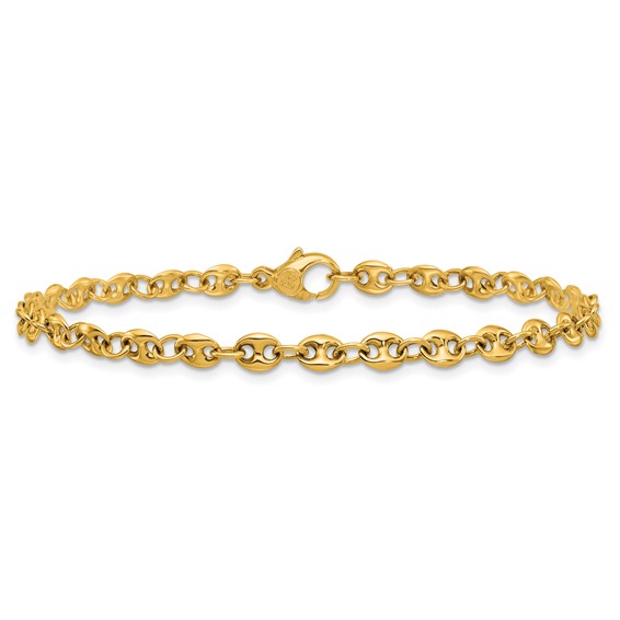 Herco 18K Polished 4.50mm Puffed Mariner Link 7.75 Inch Bracelet