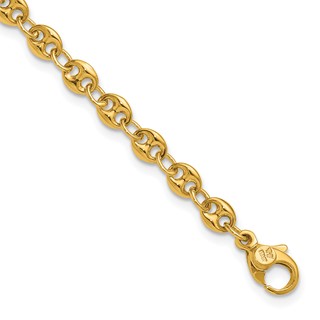 Herco 18K Polished 4.50mm Puffed Mariner Link 7.75 Inch Bracelet