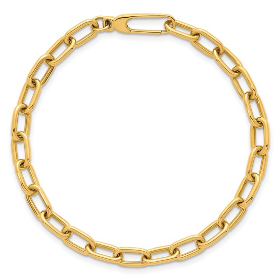 Herco 18K Polished 5mm Oval Link 7.25 Inch Bracelet
