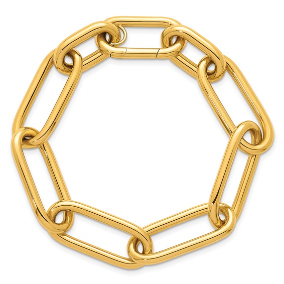 Herco 18K Polished 13mm Open Link 7.5 Inch Bracelet