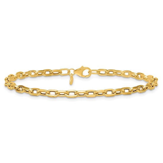 Herco 18k Polished Fancy Cable Link 7.5 Inch Bracelet