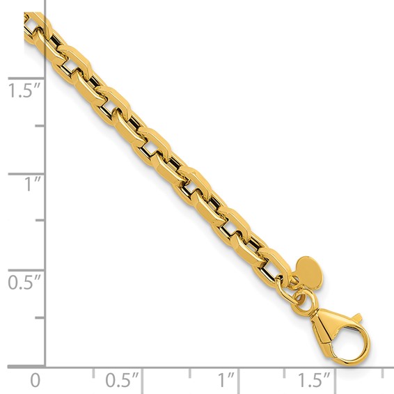 Herco 18k Polished Hexagon Oval Link 7.5 Inch Bracelet