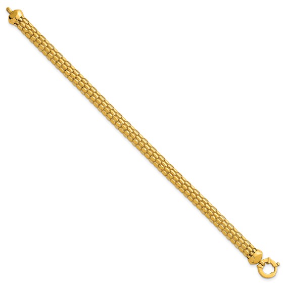 Herco 18K Polished 6.5mm Popcorn Mesh 7.5 Inch  Bracelet