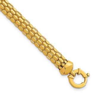 Herco 18K Polished 6.5mm Popcorn Mesh 7.5 Inch  Bracelet