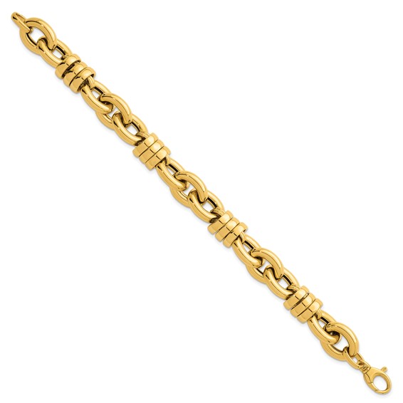 Herco 18K Polished Mixed Fancy Link 8 Inch Bracelet