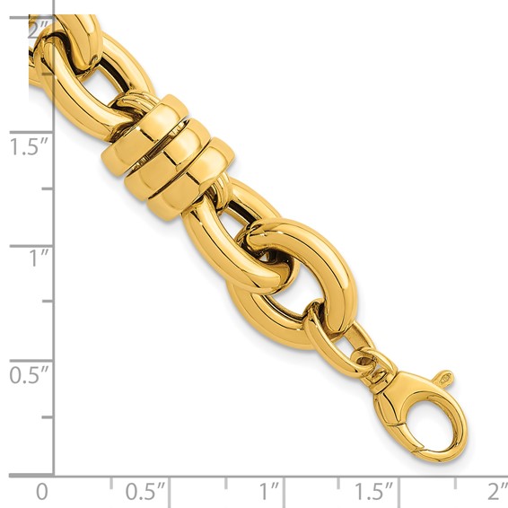 Herco 18K Polished Mixed Fancy Link 8 Inch Bracelet