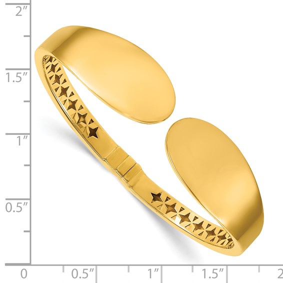 Herco 18K Polished Hinged Cuff Bangle