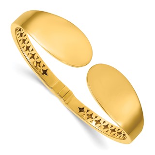 Herco 18K Polished Hinged Cuff Bangle