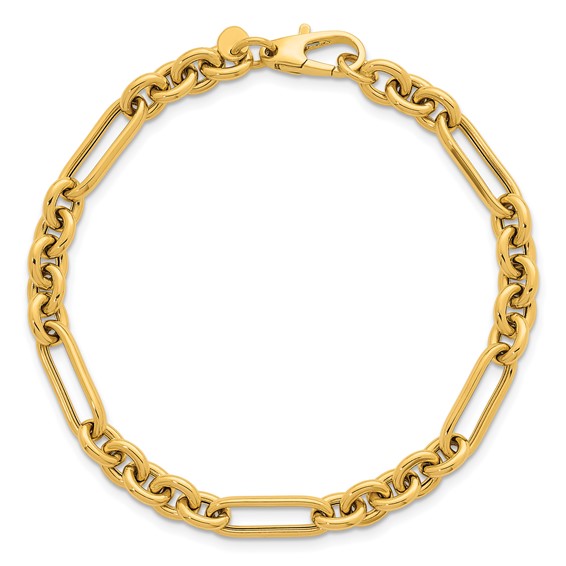 Herco Gold Polished Mixed Link Bracelets