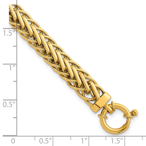 Herco 18K Polished 8mm Fancy Link 7.5 Inch Bracelet