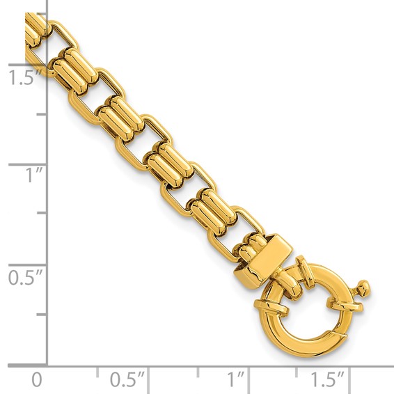 Herco 18K Polished Double Square Link 7 Inch Bracelet