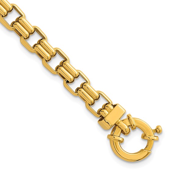 Herco 18K Polished Double Square Link 7 Inch Bracelet