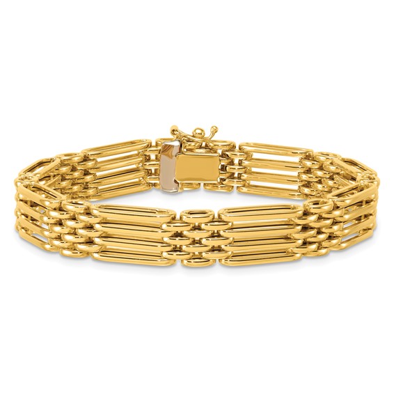Herco 18K Polished 10mm Fancy Link 7.5 Inch Bracelet