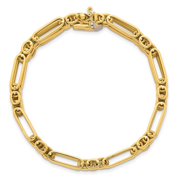 Herco 18K Polished 10mm Fancy Link 7.5 Inch Bracelet