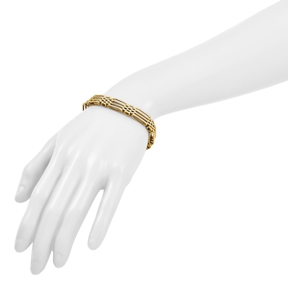 Herco 18K Polished 10mm Fancy Link 7.5 Inch Bracelet