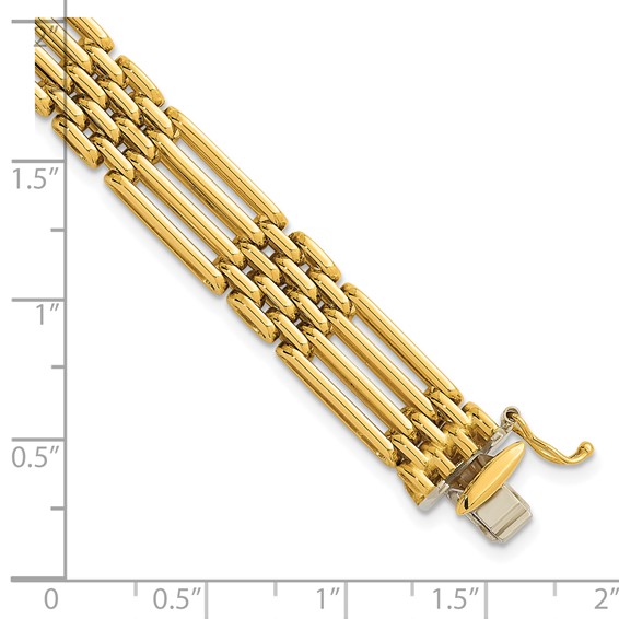 Herco 18K Polished 10mm Fancy Link 7.5 Inch Bracelet